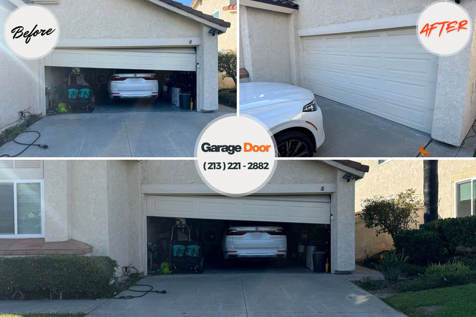 Before and after: garage door repair High Point, FL